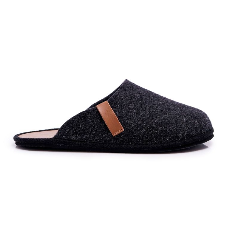 Big Star Men's Home Slippers Panto Fino II167009 Black-Brown Big Star Men's Home Slippers Panto Fino II167009 Black-Brown