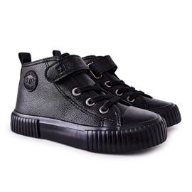 Children's High Sneakers With Velcro Big Star II374016 Black