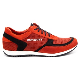 Polbut Men's sports shoes C47P red with black