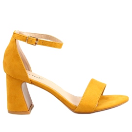 High-heeled sandals 8741 Yellow