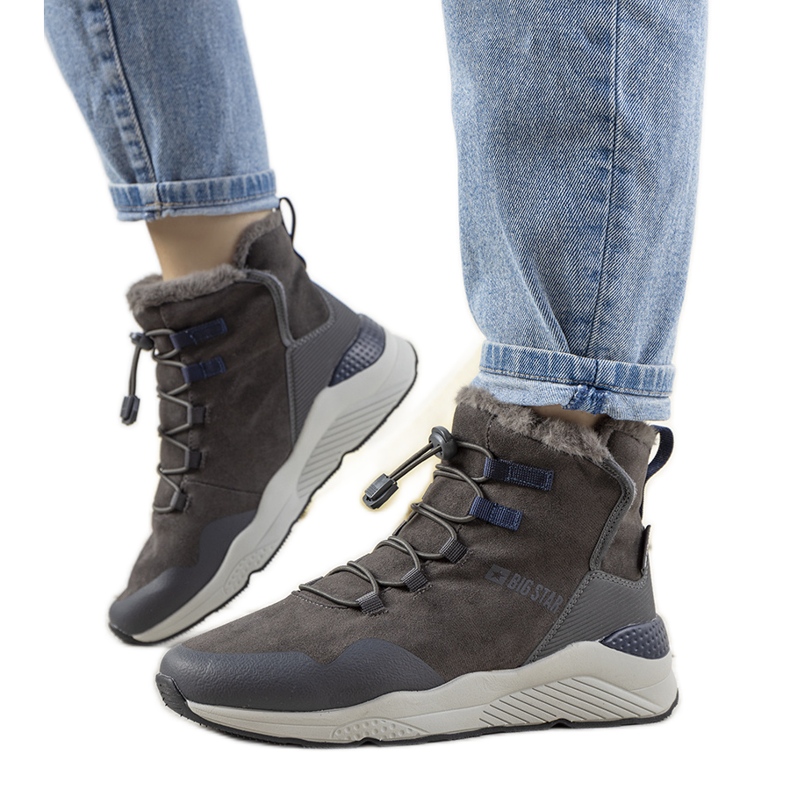 Gray, stylish snow boots from Big Star for women from Cotto grey Gray, stylish snow boots from Big Star for women from Cotto grey