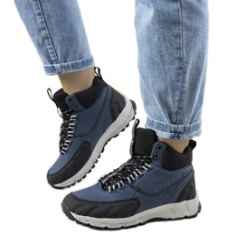 Big Star Ivanna navy blue trekking shoes black Big Star Ivanna navy blue trekking shoes black