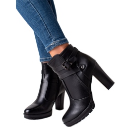 Lovery Black Boots On High Heels Lovery Black Boots On High Heels