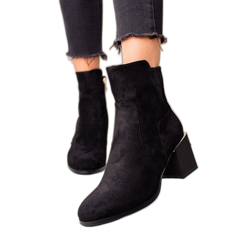 Goodin Elegant Boots With Mat Heel black