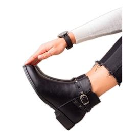 Goodin Black Booties With Rhinestones Goodin Black Booties With Rhinestones