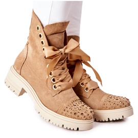 Suede Boots Workery Lewski Shoes Tied 3069 Sand brown