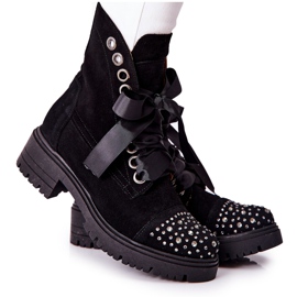 Suede Boots Workery Lewski Shoes Tied 3069 Black Suede Boots Workery Lewski Shoes Tied 3069 Black