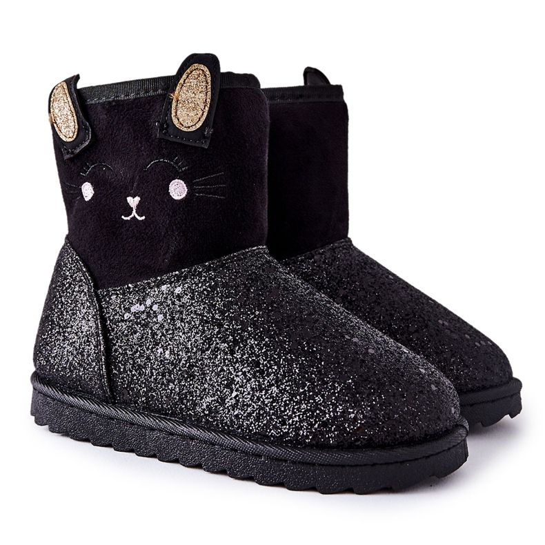 Vinceza Black Coreris Children's Snow Boots