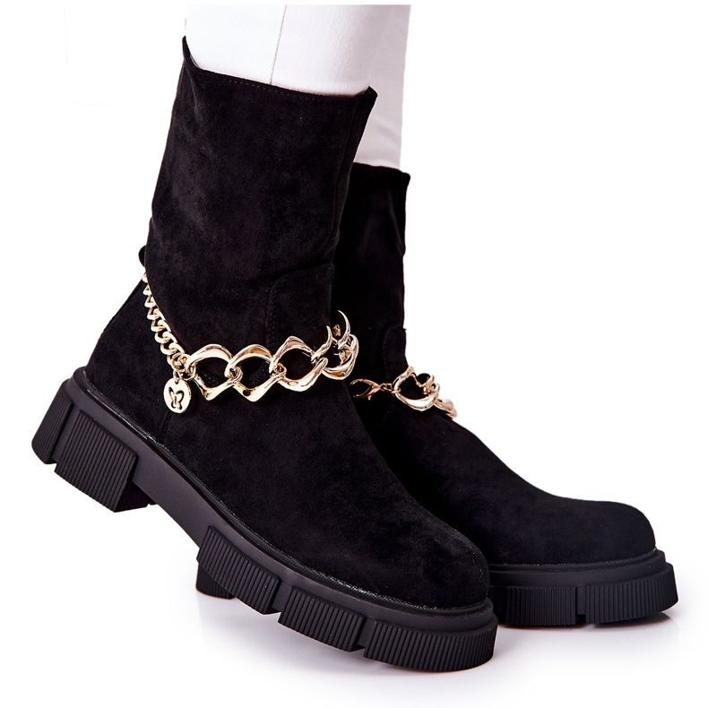 FB2 Black Hellio Suede Worker Boots
