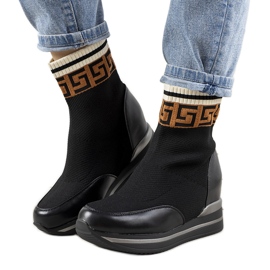 Black wedge sneakers Wanda