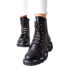 Stylish Leather Boots of ARTIKER Trappers black
