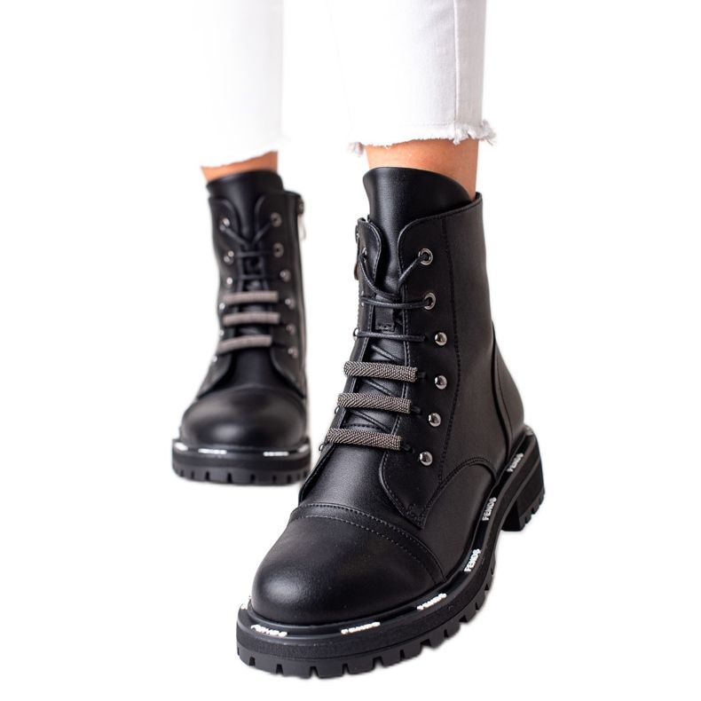 Stylish Leather Boots of ARTIKER Trappers black