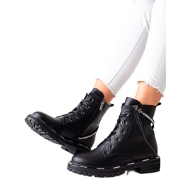 Lace-up boots in leather from ARTIKER black Lace-up boots in leather from ARTIKER black