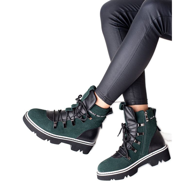 Leather ARTIKER boots green