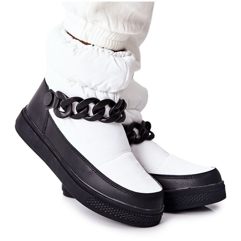 S.Barski Women's White Khariche Warm Snow Boots
