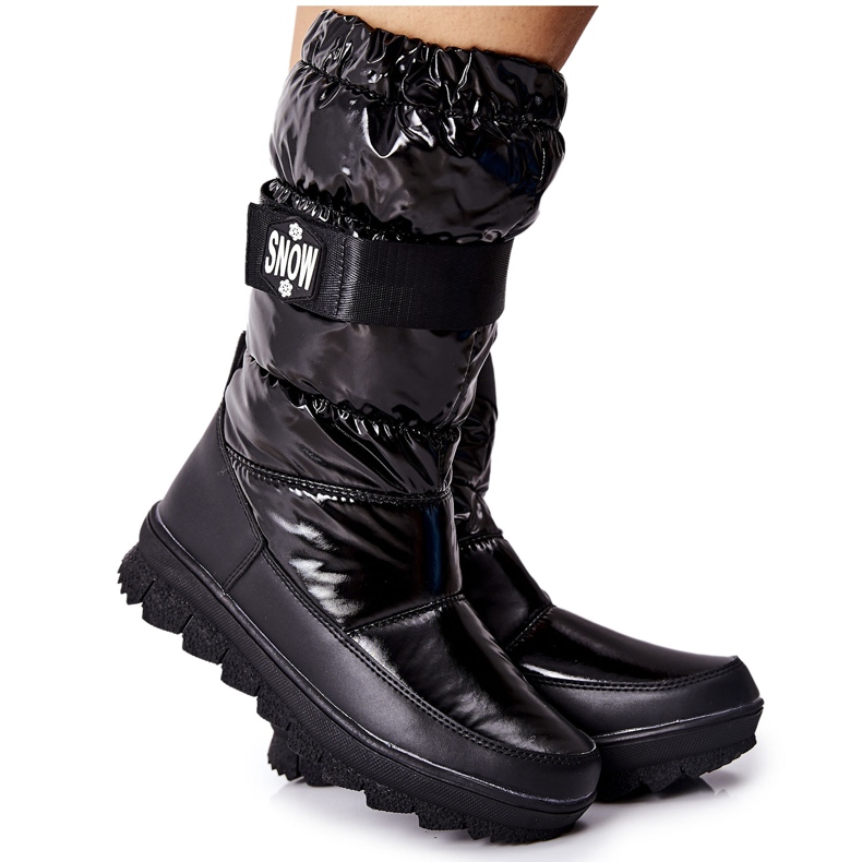 S.Barski Women's High Membrane Warm Snow Boots Black Eunousa