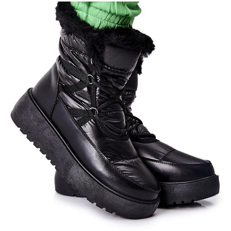 S.Barski Black Gordian Women's Black Warm Snow Boots S.Barski Black Gordian Women's Black Warm Snow Boots