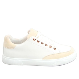 White women's sneakers 6110 Yellow White women's sneakers 6110 Yellow