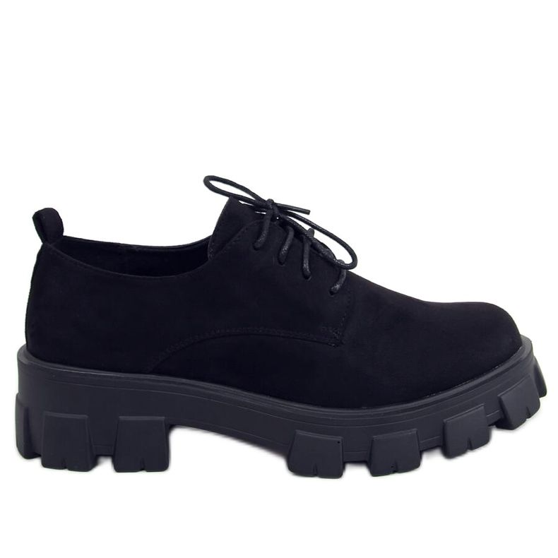 Black shoes with thick soles 8363 Black