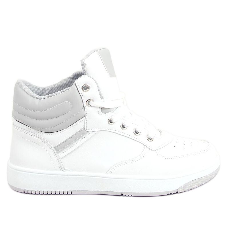 Emma WHITE / GRAY high-top sneakers