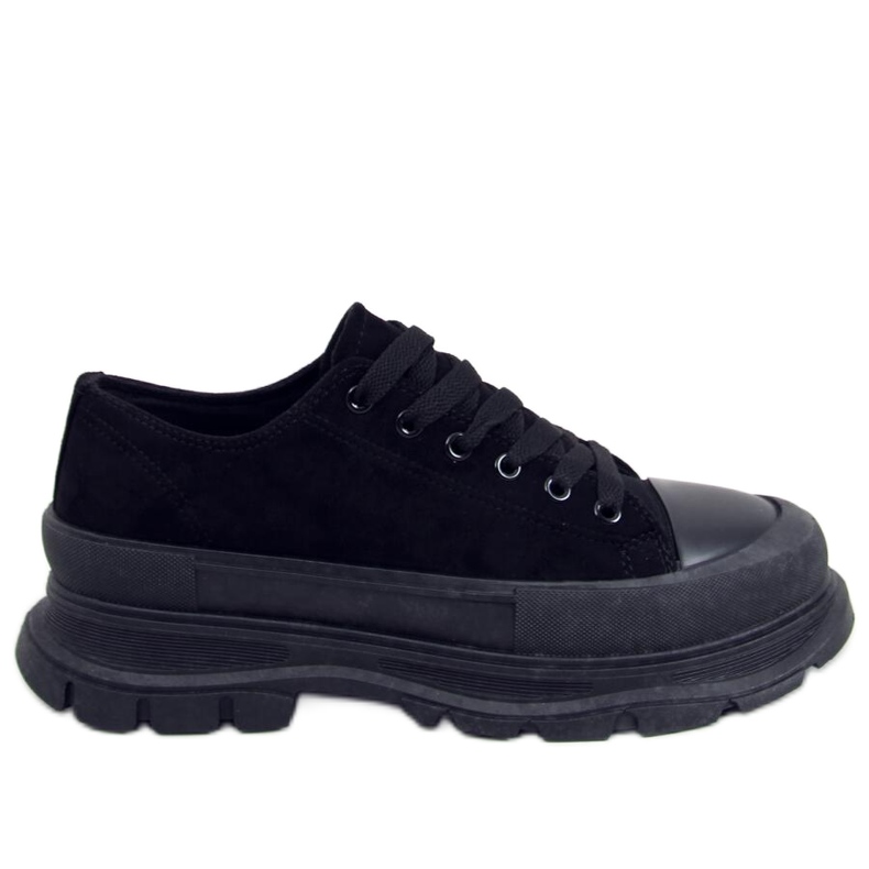 Lily Black high-soled sneakers
