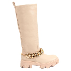 Boots with chain July Beige Boots with chain July Beige