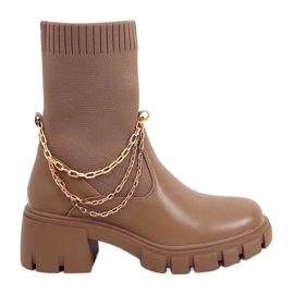 Mona Khaki sock boots Mona Khaki sock boots
