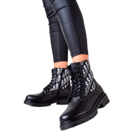 Goodin Lace-up Boots With Pattern black 