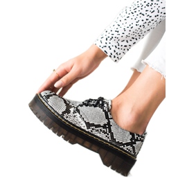 Sweet Shoes Shoes On the Snake Print Platform white black
