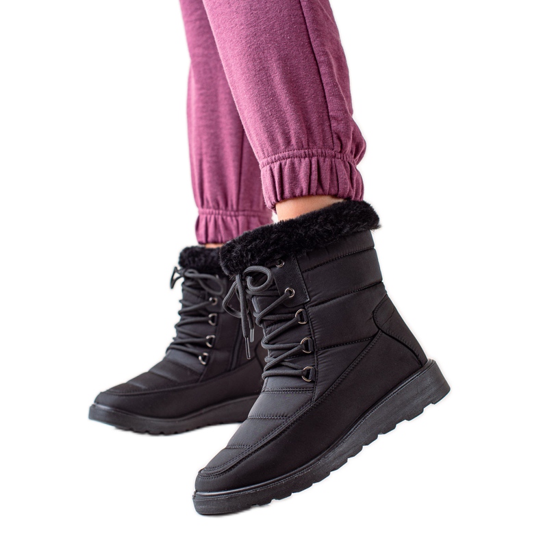 Light black VINCEZA snow boots