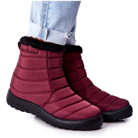 PE1 Women's insulated snow boots Burgundy Mezyss red PE1 Women's insulated snow boots Burgundy Mezyss red