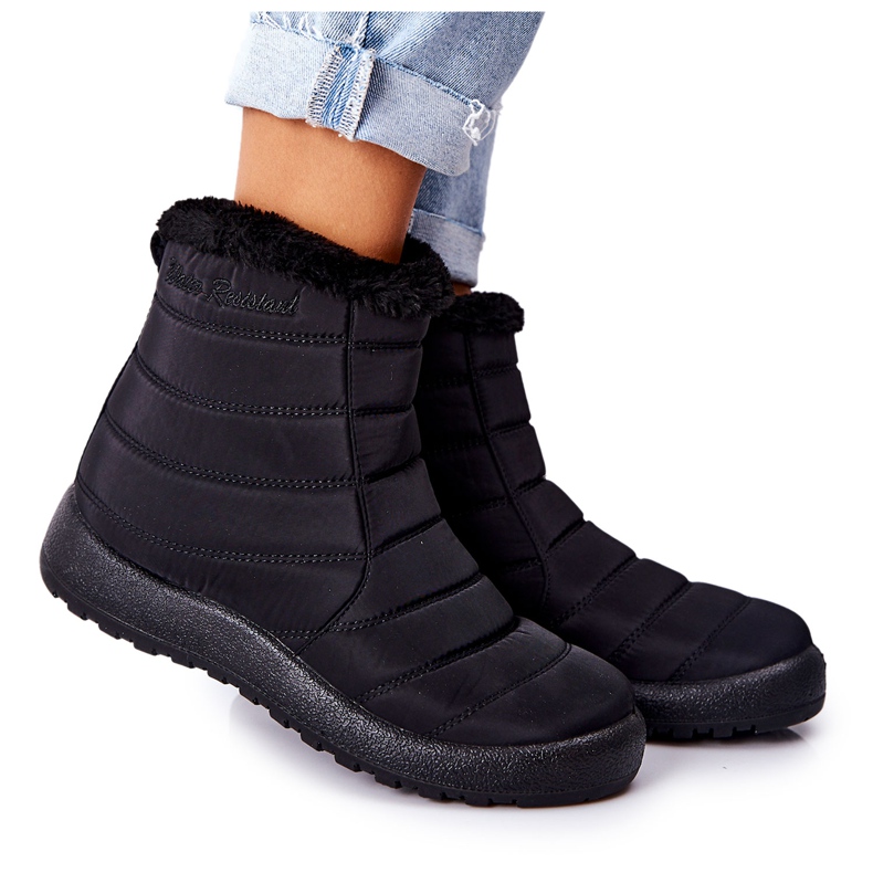Women's Black Warm Snow Boots Mezyss