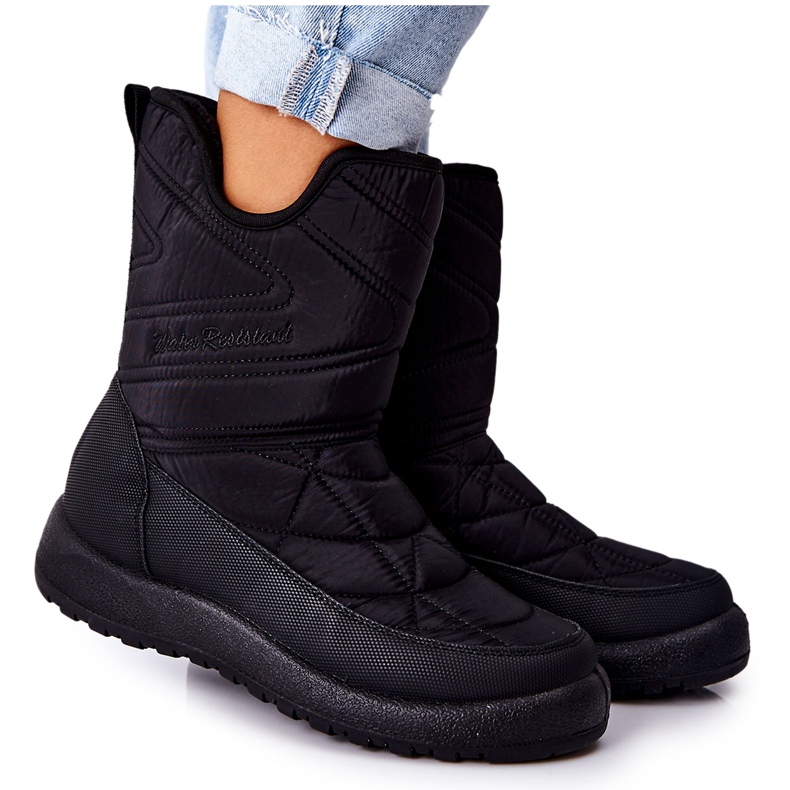 PE1 Winessa High Black Warmed Snow Boots