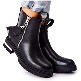 PS1 Black Cortona Warm Leather Boots With Zipper