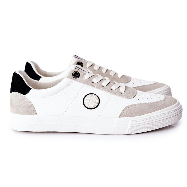 Men's Leather Sneakers Big Star II174009 White-Beige Men's Leather Sneakers Big Star II174009 White-Beige