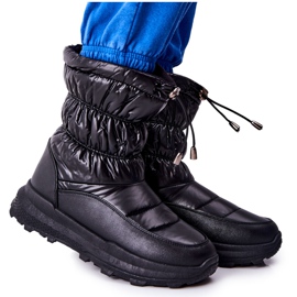 PE1 Women's Black Starbone Warm Snow Boots With Zipper