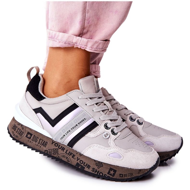 Women's sports shoes Big Star II274297 Gray grey