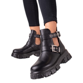 Bestelle Workers With Cutouts And Buckles black