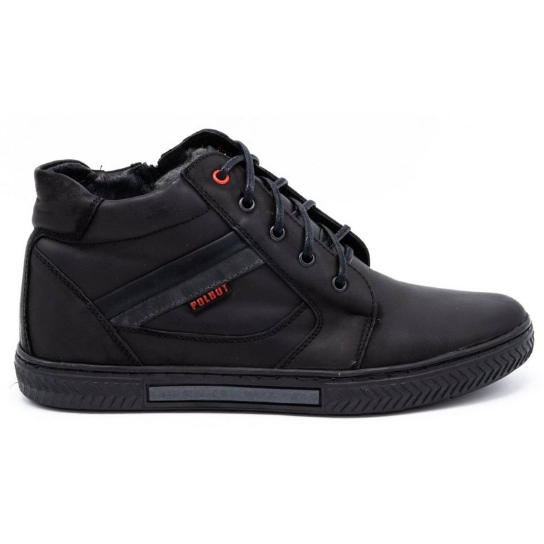 Polbut Men's winter shoes J47S black