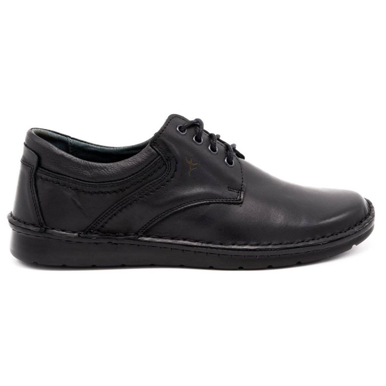 Olivier Men's casual leather shoes 7095 black grain