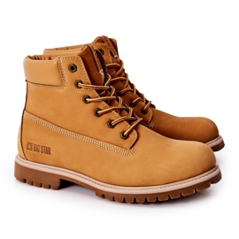 Leather Boots Trappers Big Star II174264 Camel brown Leather Boots Trappers Big Star II174264 Camel brown