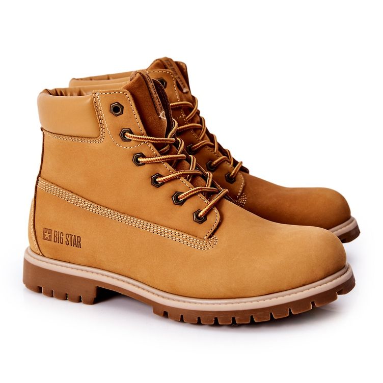 Leather Boots Trappers Big Star II174264 Camel brown
