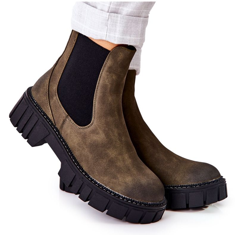 Boots Workers Warm Trappers Sergio Leone TR761 Green