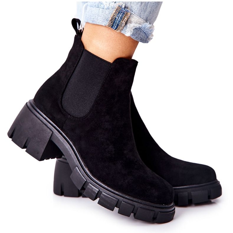 PS1 Warm Boots On High Heel Black Madge