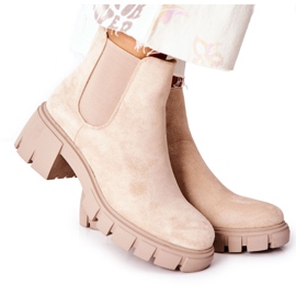 PS1 Warm Boots On High Heels Beige Madge