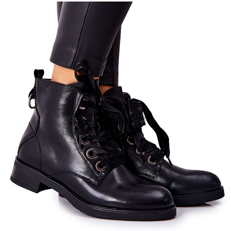 PE1 Boots With Decorative Binding Black Tayah