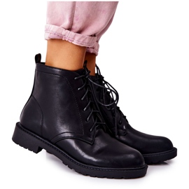 PH1 Classic Black Leather Tied Boots Melome