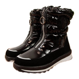 Waterproof snow boots Jr EVE323A black white
