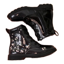 Black boots girls insulated Jr EVE326 white Black boots girls insulated Jr EVE326 white