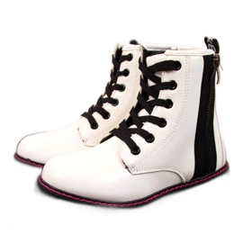 Insulated lacquered boots Jr EVE327B white